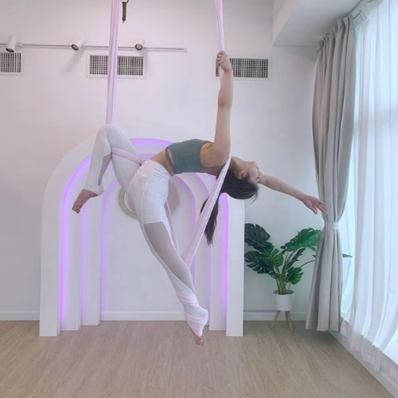 Yoga Swing Aerial - 8-метровый профессиональный черный гамак для аэрофитнеса,