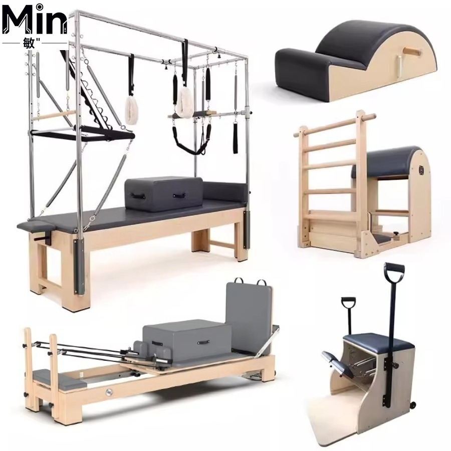 Yoga Fitness Machine - Набор из 5 предметов: деревянная кровать-реформер