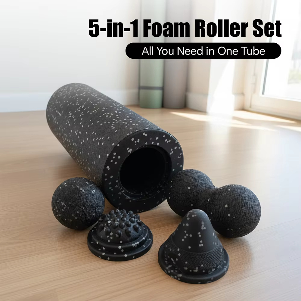 Foam Roller - Набор для восстановления мышц 5-в-1: вибромассажный